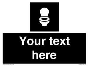 Custom information: black panel wc toilet